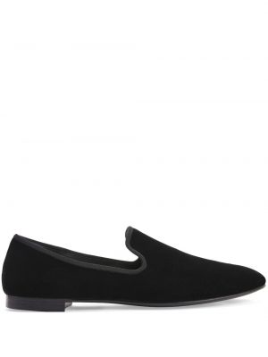Pantofi loafer de catifea Giuseppe Zanotti negru