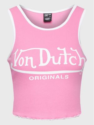 Tricou slim fit Von Dutch roz