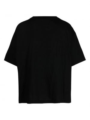 T-shirt aus baumwoll mit rundem ausschnitt Fumito Ganryu schwarz