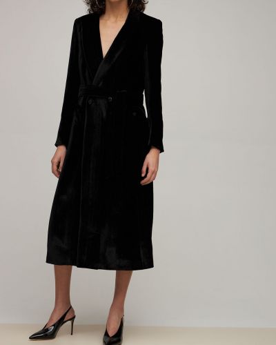 Viskózové midi šaty Blazé Milano černé