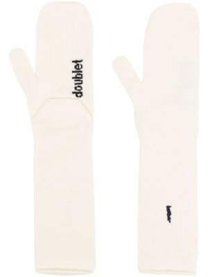 Плетени ръкавици Doublet бяло