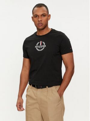 T-shirt à rayures Tommy Hilfiger noir