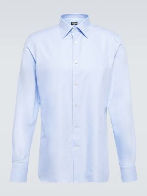 Camisa de algodón Zegna azul