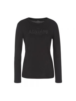 Sweter z długim rękawem Armani Exchange czarny