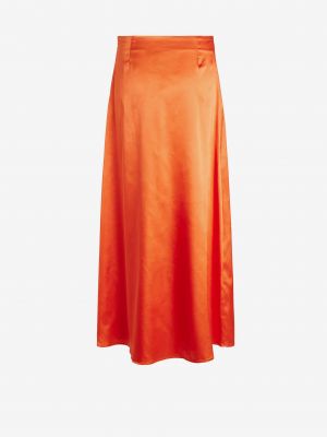 Saténové dlouhá sukně Vila oranžové