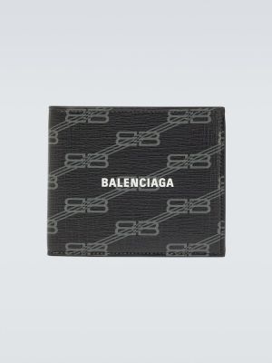 Kožená peněženka Balenciaga Černá