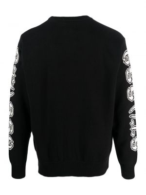 Sweatshirt mit stickerei aus baumwoll Stüssy schwarz