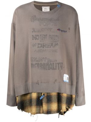 Distressed sweatshirt aus baumwoll Maison Mihara Yasuhiro grau