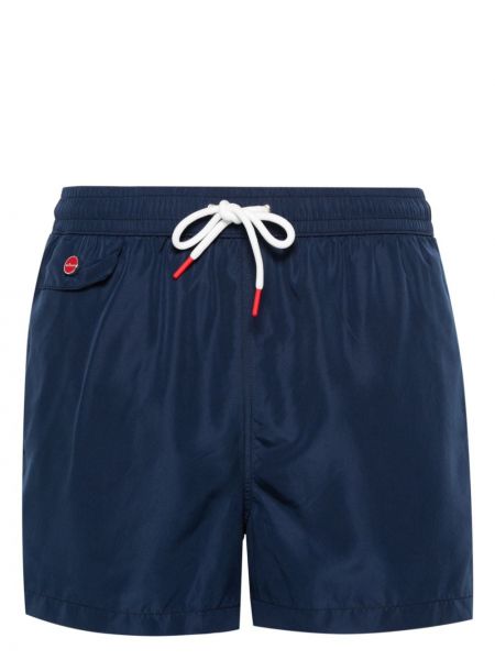 Kratke hlače s vezom Kiton plava