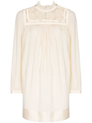 Dlouhé šaty Saint Laurent biela