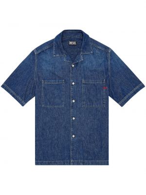 Kokvilnas džinsa krekls Diesel zils