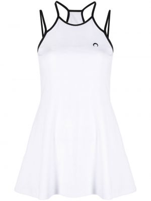 Φόρεμα με σχέδιο Marine Serre λευκό