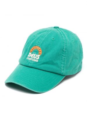 Haftowana czapka z daszkiem Deus Ex Machina zielona