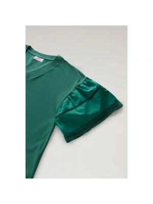 Camiseta de algodón Woolrich verde