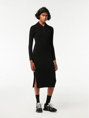 Slim fit šaty Lacoste černé