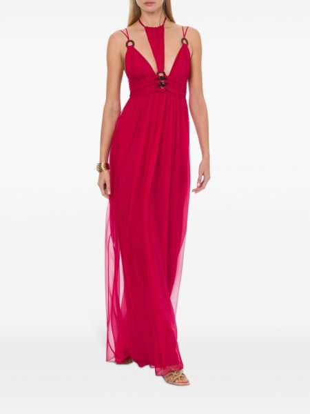 Průsvitné večerní šaty Alberta Ferretti růžové