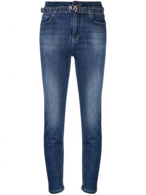 Jeans 7/8 med spännesknäppning Pinko blå