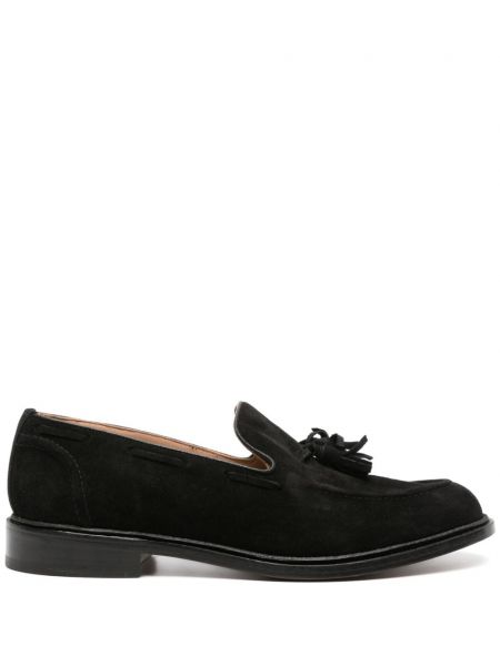 Pantofi loafer din piele de căprioară Tricker's negru