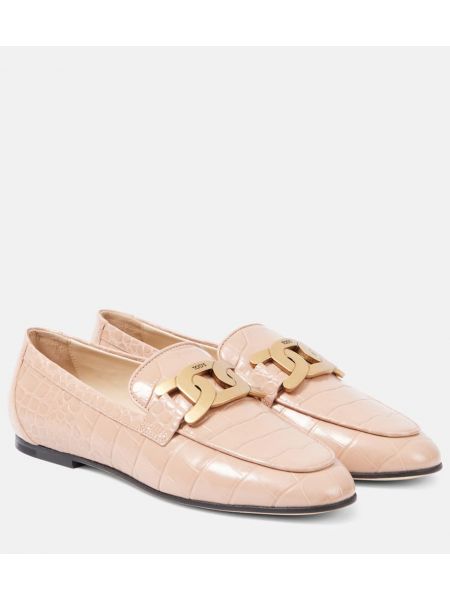 Skinn loafers Tod's beige