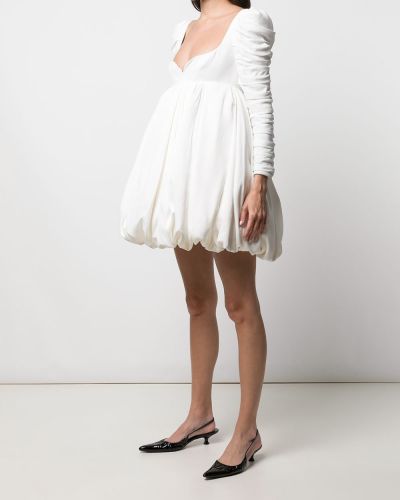 Mini vestido con volantes Khaite blanco