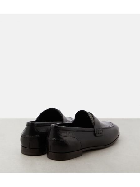 Loafers di pelle Brunello Cucinelli nero