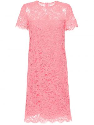 Midi haljina s cvjetnim printom Ermanno Scervino ružičasta