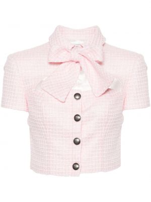 Tweed flitteres dzseki Alessandra Rich rózsaszín
