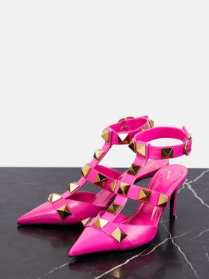 Calzado de cuero Valentino Garavani rosa