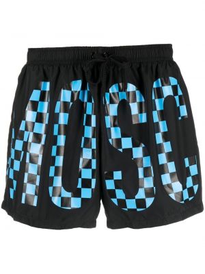 Sjekket shorts Moschino svart