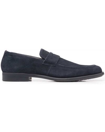 Pantofi loafer din piele de căprioară Hugo albastru