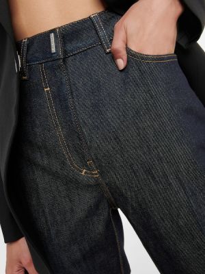 Slim fit kõrge vöökohaga kitsa lõikega teksapüksid Givenchy sinine