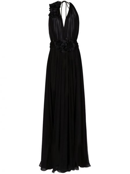 Vestito lungo di seta Dolce & Gabbana nero