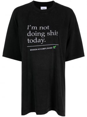 T-shirt aus baumwoll mit print Vetements schwarz
