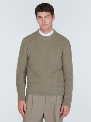 Вълнен пуловер от алпака вълна Ami Paris сиво