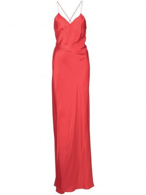 Hedvábné večerní šaty Michelle Mason červené