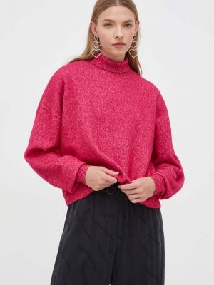 Sweter wełniany Hugo różowy