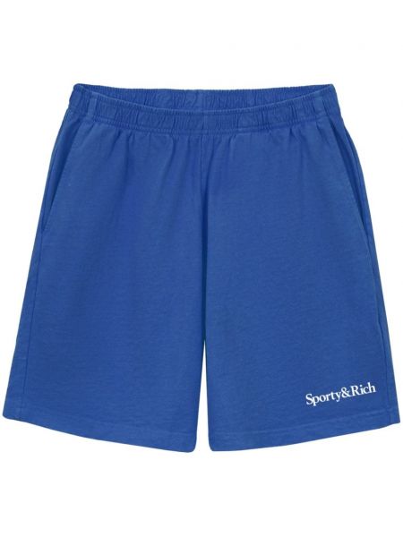 Shorts en coton à imprimé Sporty & Rich