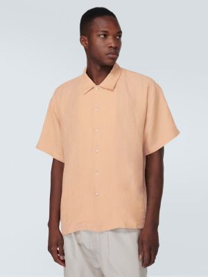 Oversized λινό πουκάμισο Commas μπεζ