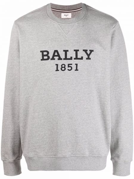 Sweatshirt mit rundhalsausschnitt mit print Bally grau