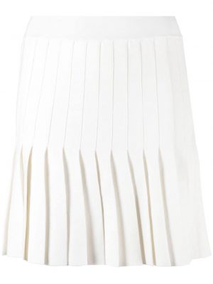 Mini spódniczka plisowana z krepy Sandro biała