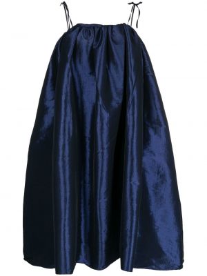 Svilena midi obleka Kika Vargas modra