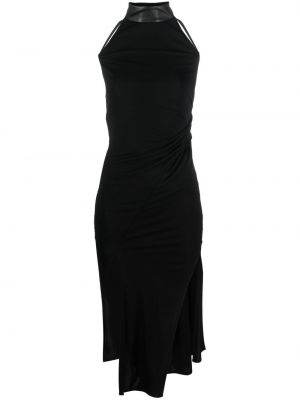 Асиметрична миди рокля Helmut Lang черно