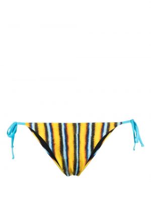 Gestreifter bikini mit print Roberto Cavalli gelb