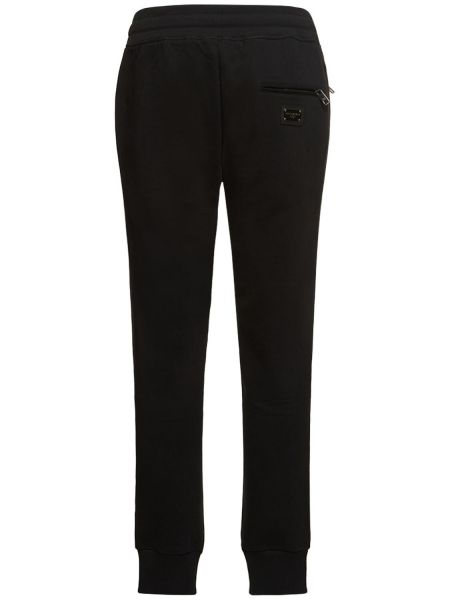 Pantalones de chándal de tela jersey Dolce & Gabbana negro