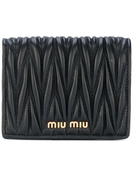 Czarny portfel Miu Miu