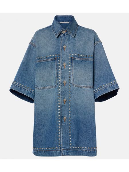 Besat denim skjorte Stella Mccartney blå