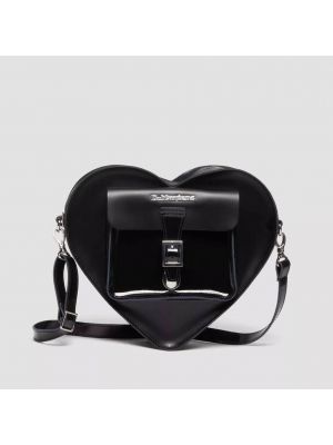 Кожаный рюкзак с сердечками Dr Martens черный