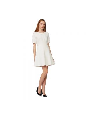 Sukienka mini z krótkim rękawem Twinset biała