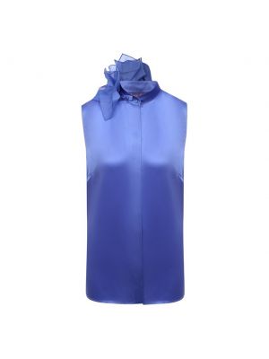 Шелковая блузка Ralph Lauren, голубая
