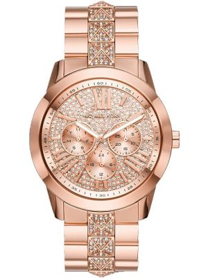 Часы наручные Michael Kors Oversized Bryn Pavé Rose Gold-Tone розовый